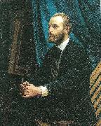 Michael Ancher viggo johansen i sit atelier France oil painting artist